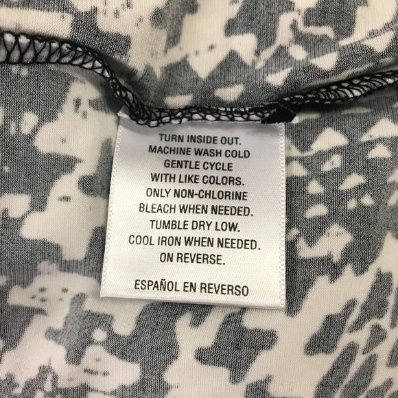 Style & Co Womens Black White Print Rhinestone Detail Tunic Size  L - Picture 7 of 7